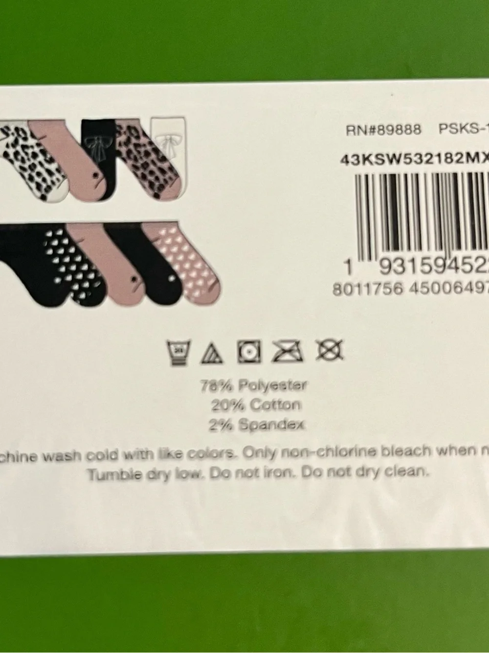 kate spade Women's Low Cut Sock Gift Set - Pink, Black, Cream, Grey - 10 pairs.